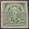 Austria 1920 Personajes 45 Verde Scott P41